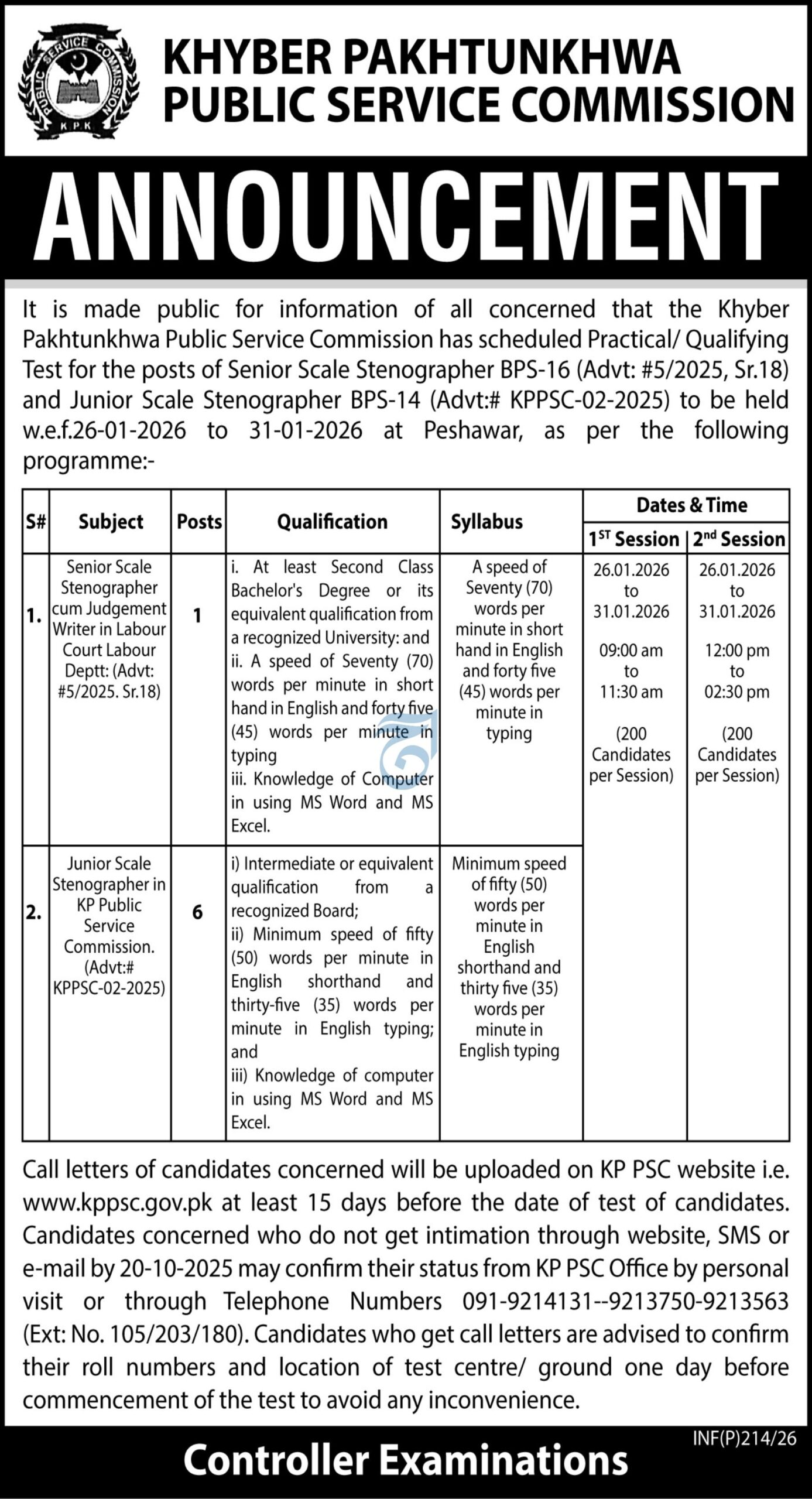 KPPSC Jobs 2026, Khyber Pakhtunkhwa Public Service Commission